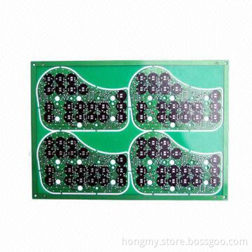 Double-sided Black Ink PCB with HAL Surface Finished and 1.6mm Board Thickness